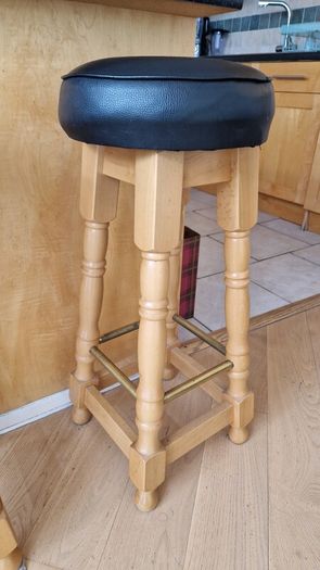 Bar Stool Premium real wood and leather