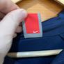 VTG Nike Long Sleeve Polo Shirt Rare WVU 1100 Club Size L Blue\Navy Image 4