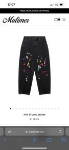 Mutimer mens paint splatter jeans