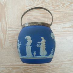 Antique Wedgwood Jasperware Biscuit Barrel