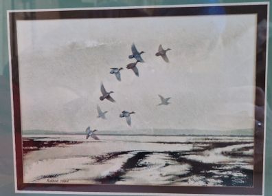 2 Vintage Framed Matthew Hillier Duck Prints