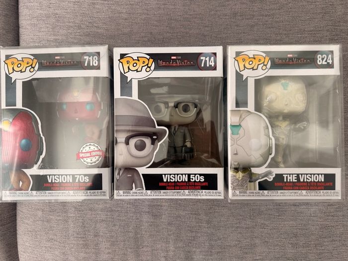 Funko Pop collectibles (Star Wars / Marvel)
