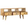 TV Cabinet 110x36x50 cm Solid Mango Wood Image 5