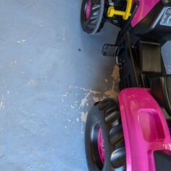 Pink Tractor/Loader and Trailer