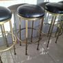 Set of 4 gold plated kitchen bar stools Image 2