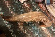 Craved high detail animal horn free postage