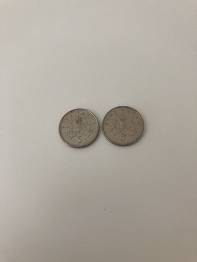 English 5 pence 1995,1996