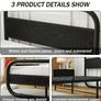 Double Size Bed Frame with Headboard,Oval-Shaped Platform Bed with Under-Bed Image 5
