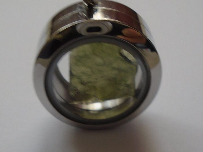 Gemstone jewellery, Floating pendant, Moldavite, Jewellery, Gift