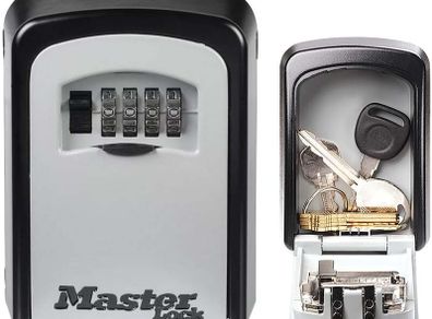 Master Lock Key Safe, 5401EURD, Wall Mounted, Medium, Strong Outdoor Weather Resistant Construction - Mounting Hardware Included