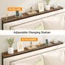 Narrow Console Sofa Table with Power Outlets, Total 180cm Long Behind Couch Table with Charge Station, 20cm D x 180cm W x 78cm H, Rustic Brown Image 6