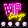 NEW SALE | VIP Lounge Neon Signs for Wall Decor LED Neon Light for Room Decor VIP Light up Sign with USB Powered for Home Decor, Hotel, Club, Cafe, Bar, Office, Shopping Mall (Pink&Lemon Yellow) Image 3