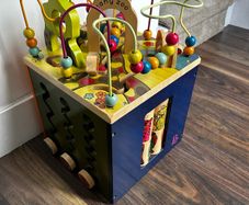 zany zoo activity wooden cube