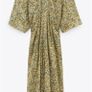 ZARA  floral  Print Midi Shirt summer Dress, S Image 4