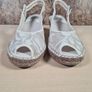 womens LISA KAY LONDON wedge sandals espadrilles shoes white sequins slingback Size UK 7 EU 40 Image 6