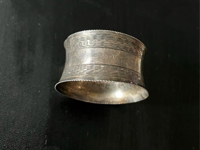 1919 Antique George V Sterling Silver Napkin Ring