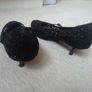 Black Kitten Heels (Lace & Shimmer Effect) Image 4