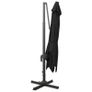 Cantilever Umbrella with Pole and LED Lights Black 300 cm Image 3