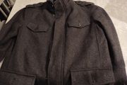 Mens wool mix jacket,FandF, very little wear in absolutely perfect condition, it's a size small, so probably a size 38, charcoal colour.