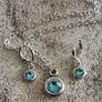 Silver Plated Aquamarine Swarovski Crystal Set Image 4