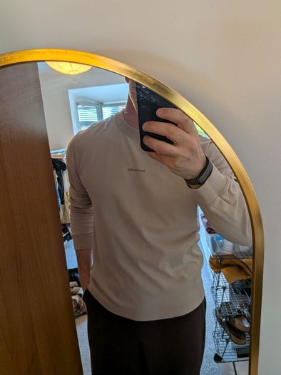 Acne Studios Logo Long Sleeve T-Shirt Beige / Taupe
