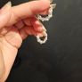 Sumiyaki Pearl and Diamante Hoop Earring Image 2