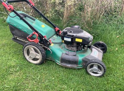 Qualcast lawnmower, self propelled, electric start.