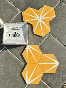 Ca Pietra Porcelain Lily Pad Tiles - Custard - 5.25 m2 (15 boxes)