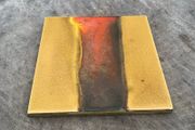 Unique art pottery tile coaster