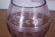 POT - Etched Lavender Glass Pot