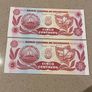 Nicaragua 1991 Uncirculated Centavos Banknotes Consecutive Numbers Image 2