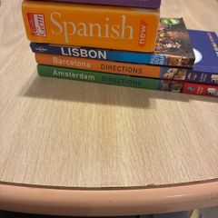 travel books & Spanish dictionary