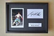 RICKY HATTON framed autograph Boxing Legend
