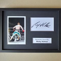 RICKY HATTON framed autograph Boxing Legend