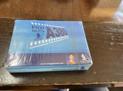 Singapore Airlines A380 Cards sealed