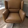 Brown Leather Swivel Chair - Gary Image 2