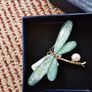 Brand New real pearl dragonfly brooch Image 4