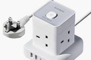Cube Extension Lead with USB Slots,4 Way Multi Plug Extension Socket Tower with 2 USB C &amp; 2 USB A Ports,Overload Protected Extension Lead with Switch,2M Extension Cable for Home Office Kitchen