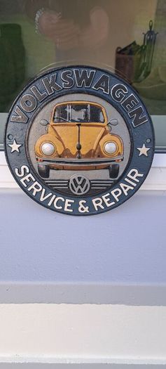 Volkswagen  beatle cast iron sign