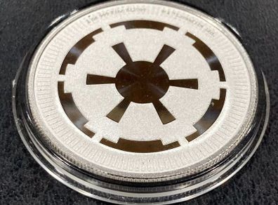 Niue 2021 1 oz Silver Star Wars Galactic Empire Coin. BU (In Capsule)