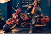 Large Vintage Resin Motorcycle Sculpture