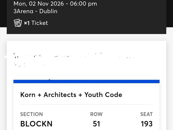 korn ticket