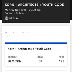 korn ticket