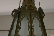 Handcrafted  Brass Hanging Lamp Shade pendent with Glass