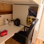 FREE White loft bed with integrated desk and shelving Image 2