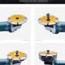 BRAND NEW Angle Grinder To Grooving Machine Adapter Lock Nuts Flange Inner Outer Kit For Variable Slotting Machine Conversion Image 3
