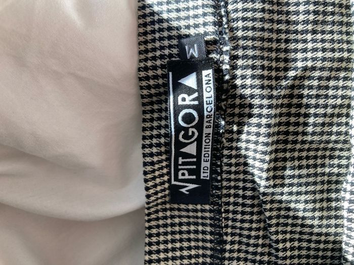 Pitagora limited edition houndstooth unisex dungarees.