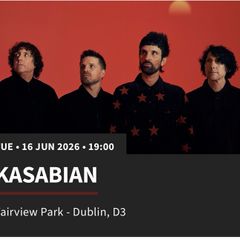 kasabian tickets x 2