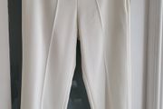 AMEN Italy beige crepe trousers Sz 44 (Fit 10-12 UK) Rrp 395 (New)