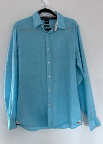Hugo Boss regular fit linen shirt